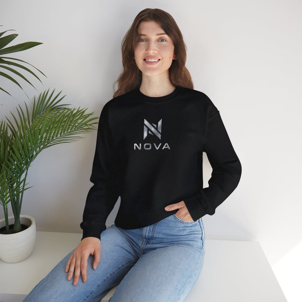 Nova  Crewneck Sweatshirt — Metallic Monogram Graphic