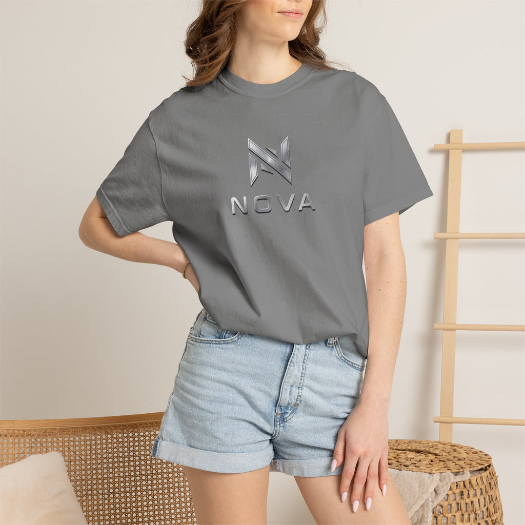 Nova  T-Shirt — Metallic Geometric Back Graphic Tee