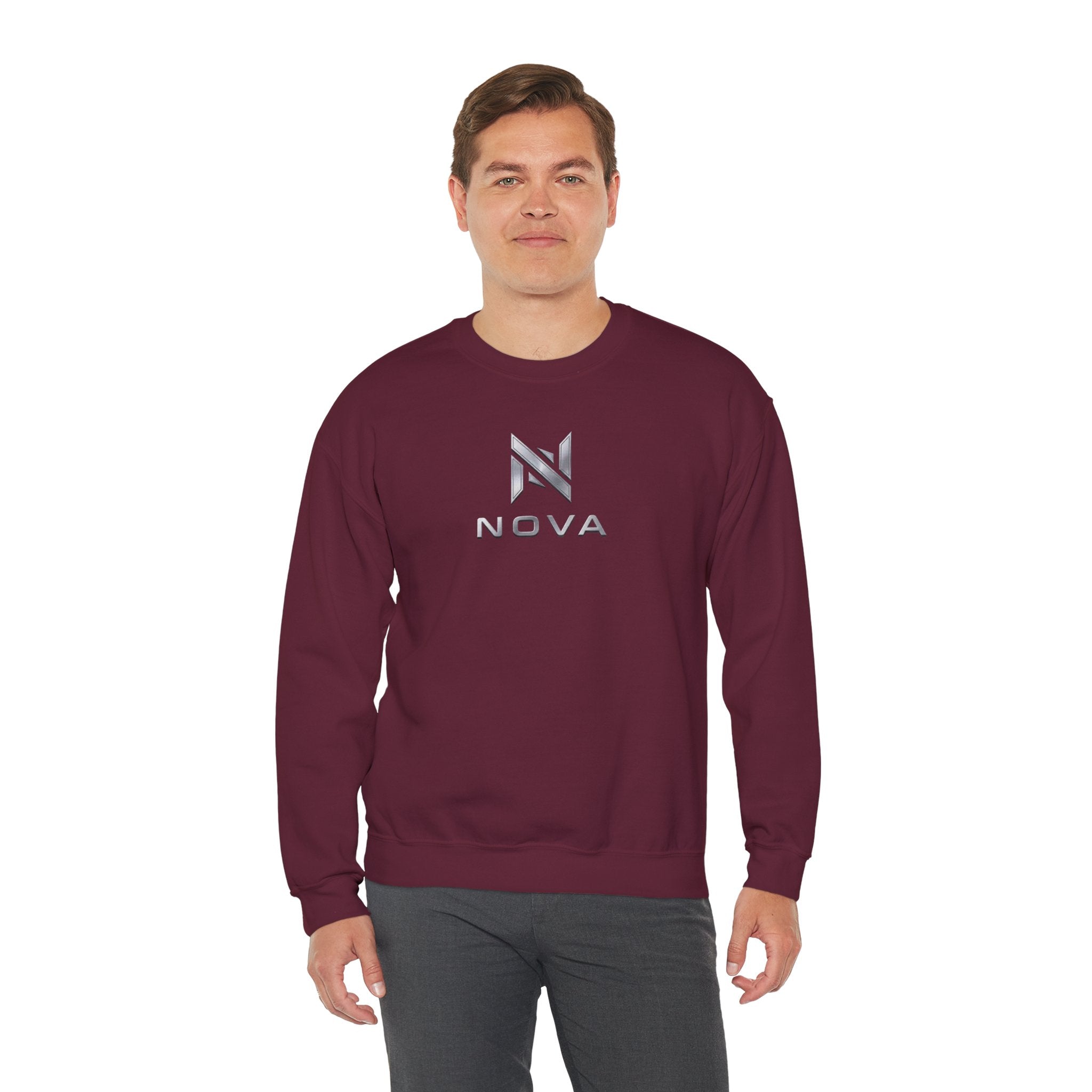 Nova  Crewneck Sweatshirt — Metallic Monogram Graphic