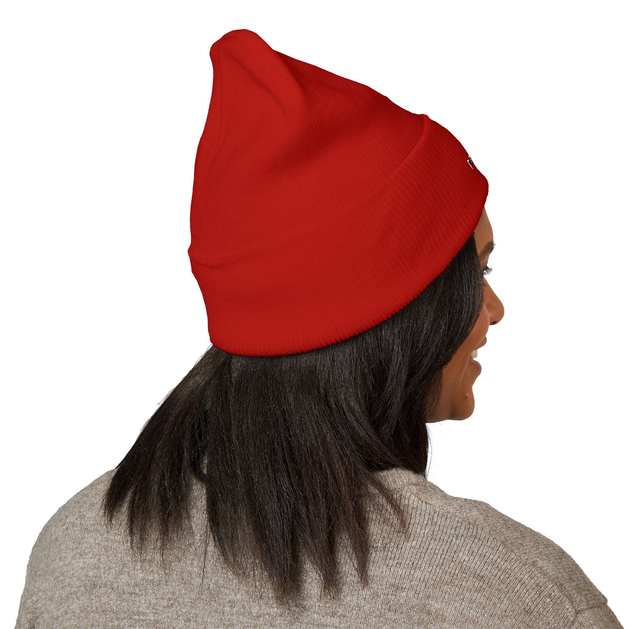 Embroidered Nova Cuffed Beanie — Classic Knit Winter Hat