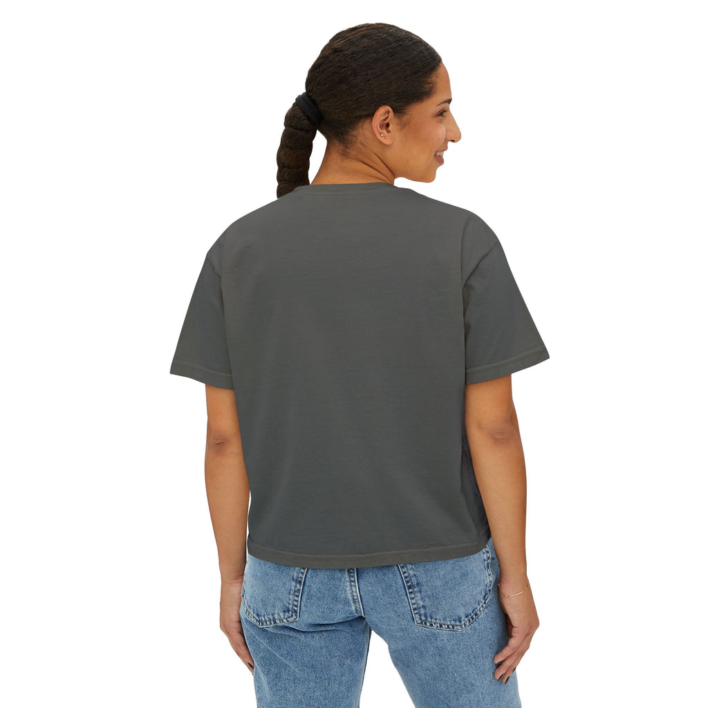 Nova Logo Women's Boxy Tee - Minimalist Graphic Crop T-Shirt
