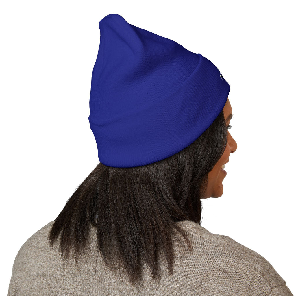 Embroidered Nova Cuffed Beanie — Classic Knit Winter Hat