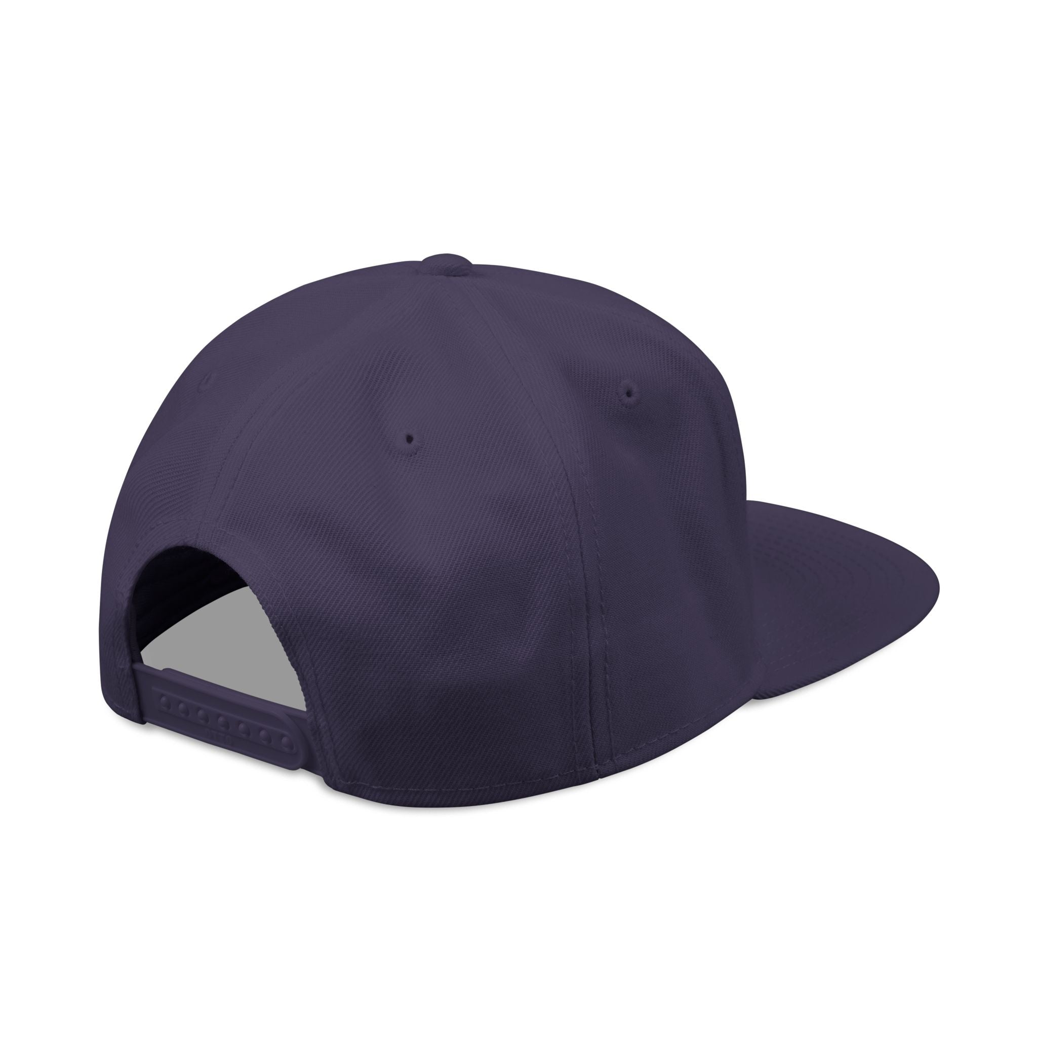 Embroidered Nova Snapback Hat – Black/Charcoal Flat Brim Cap