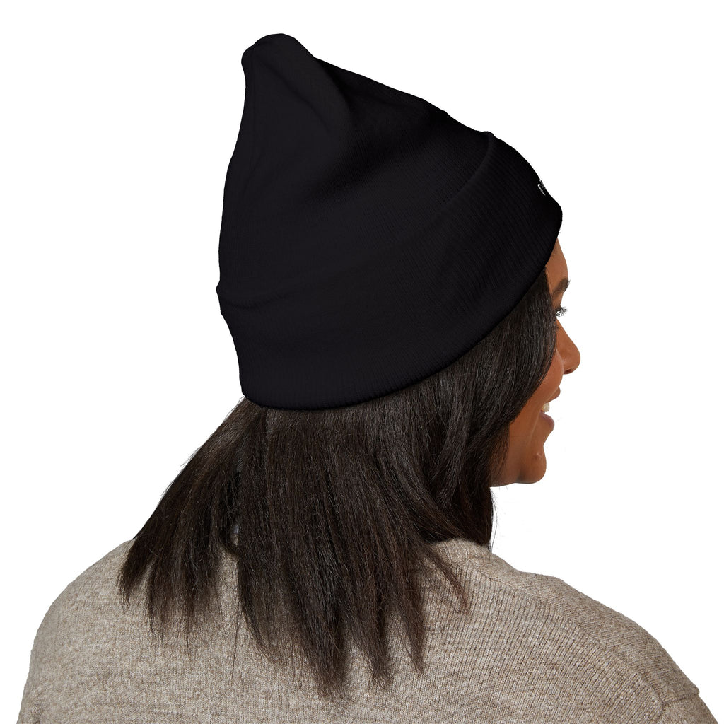 Embroidered Nova Cuffed Beanie — Classic Knit Winter Hat