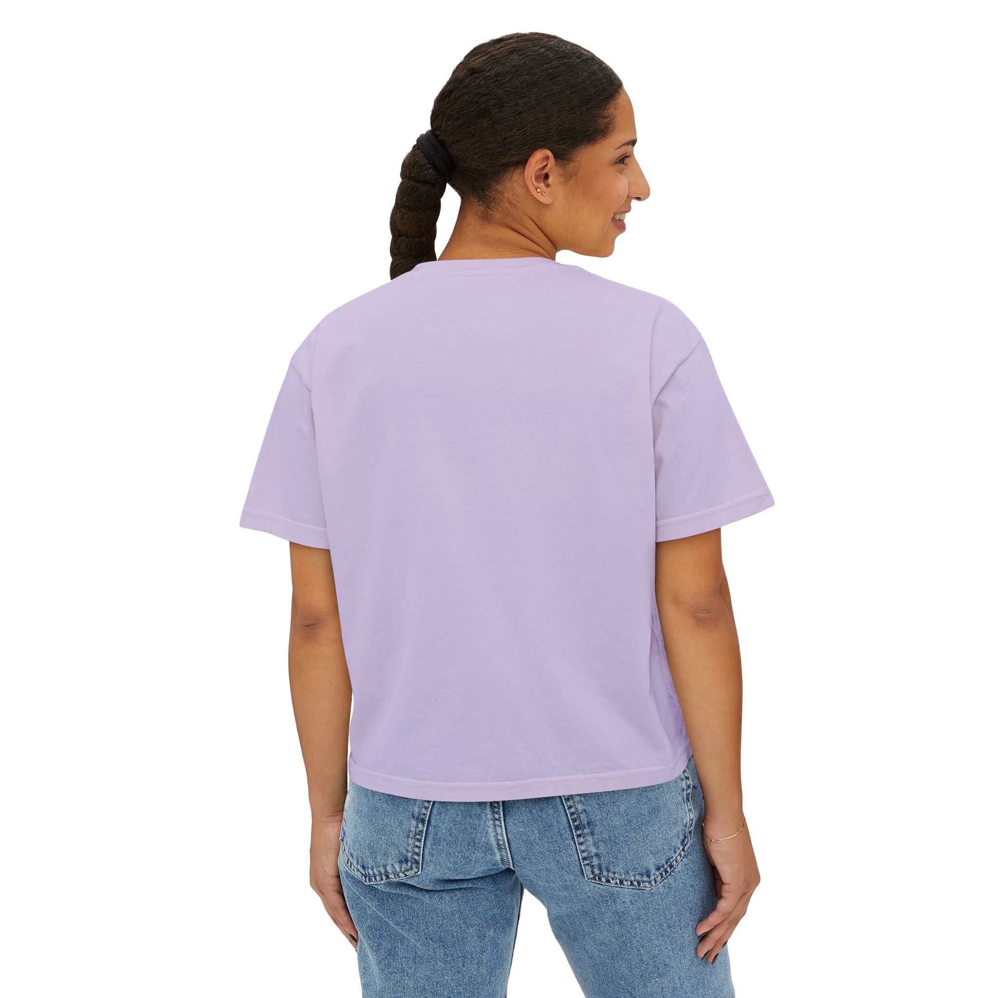 Nova Logo Women's Boxy Tee - Minimalist Graphic Crop T-Shirt
