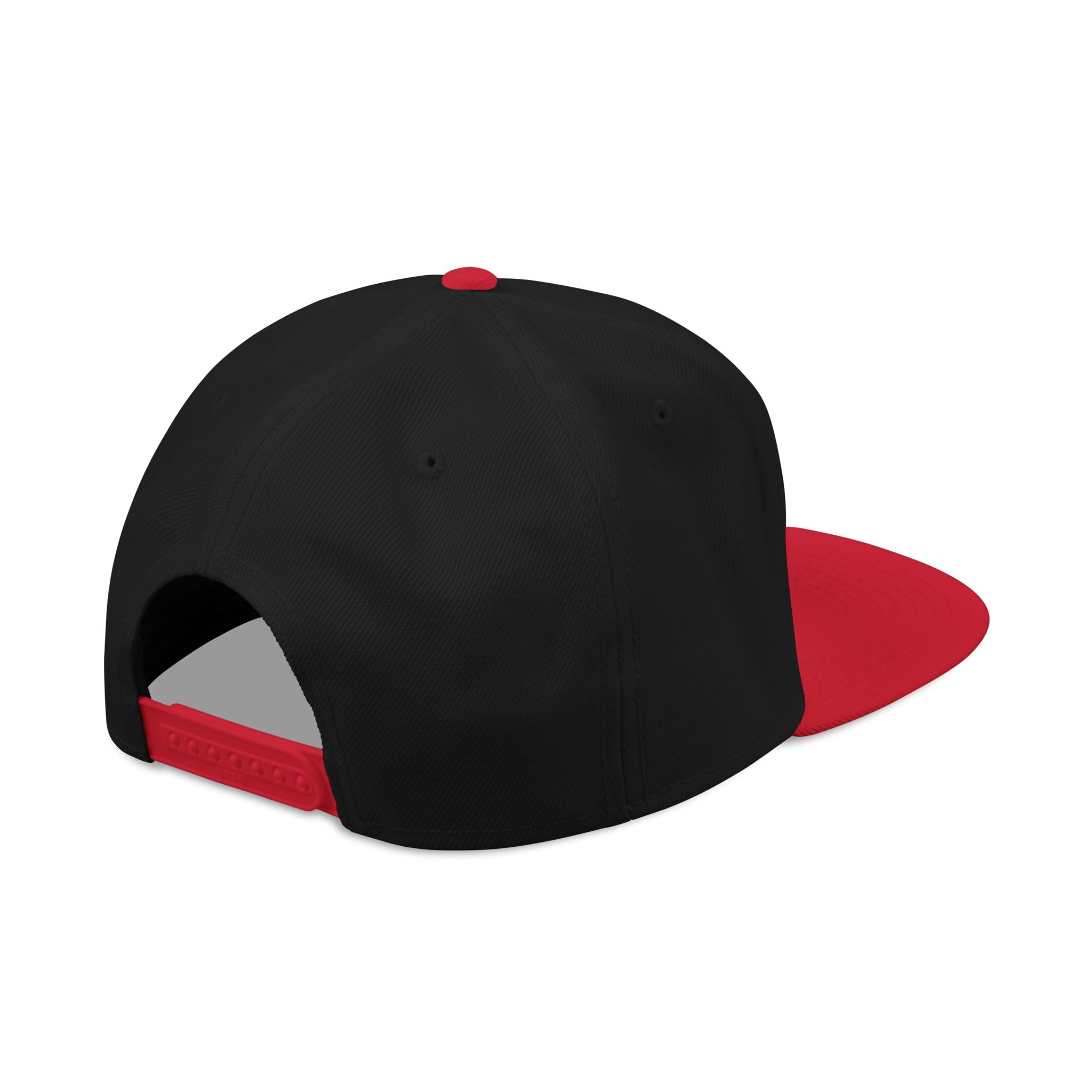 Embroidered Nova Snapback Hat – Black/Charcoal Flat Brim Cap