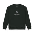 Nova Sweatshirt — Minimal Front, Geometric Star Back Organic Crewneck
