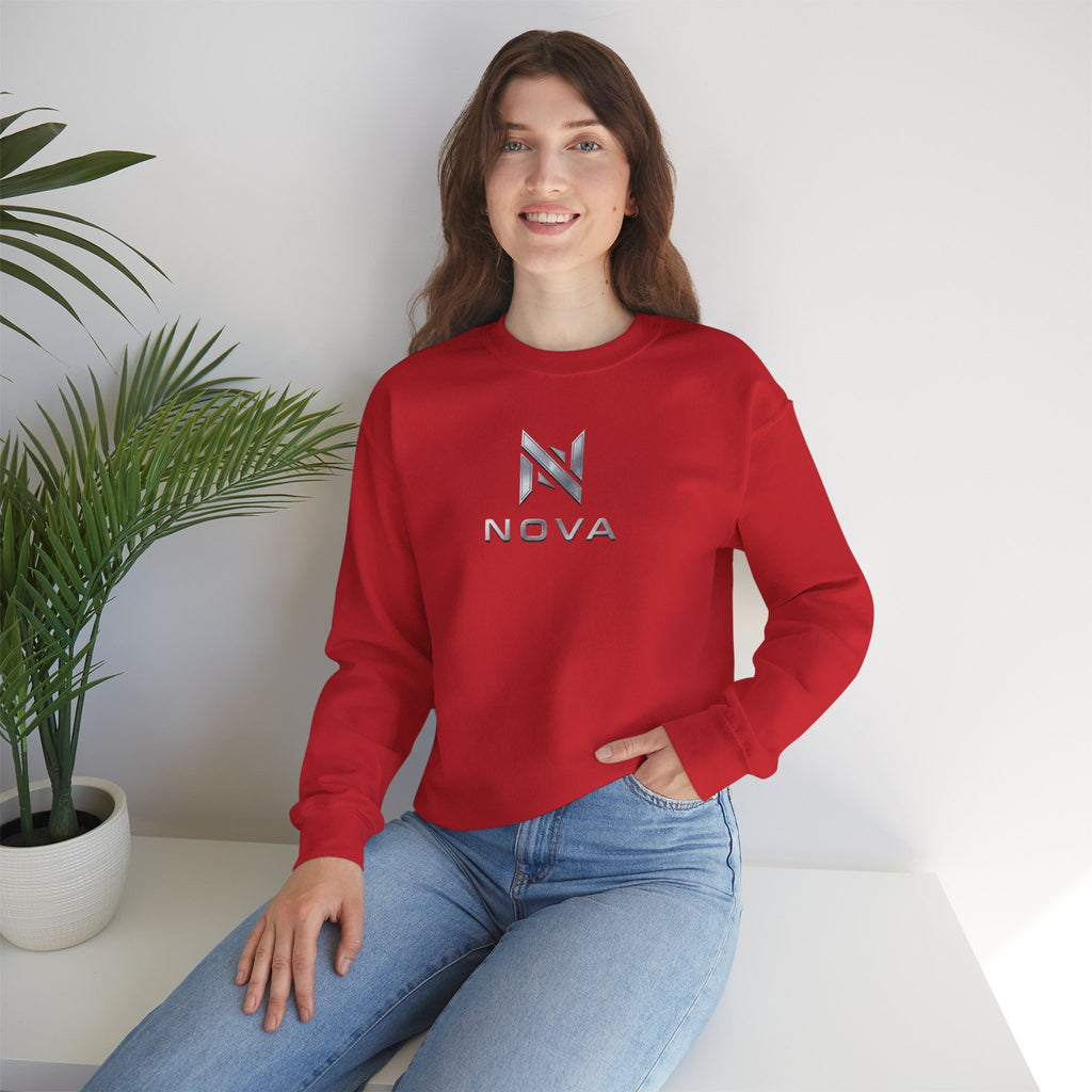 Nova  Crewneck Sweatshirt — Metallic Monogram Graphic