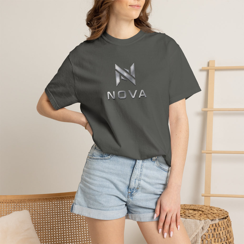 Nova  T-Shirt — Metallic Geometric Back Graphic Tee