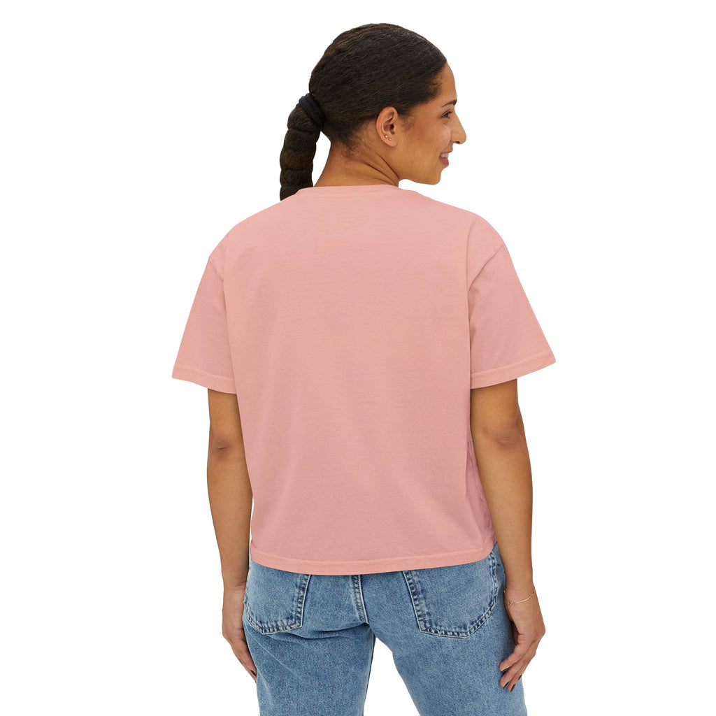 Nova Logo Women's Boxy Tee - Minimalist Graphic Crop T-Shirt