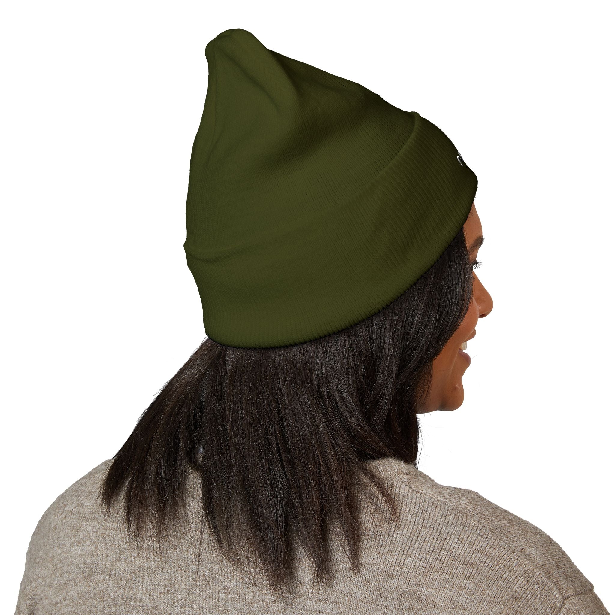 Embroidered Nova Cuffed Beanie — Classic Knit Winter Hat