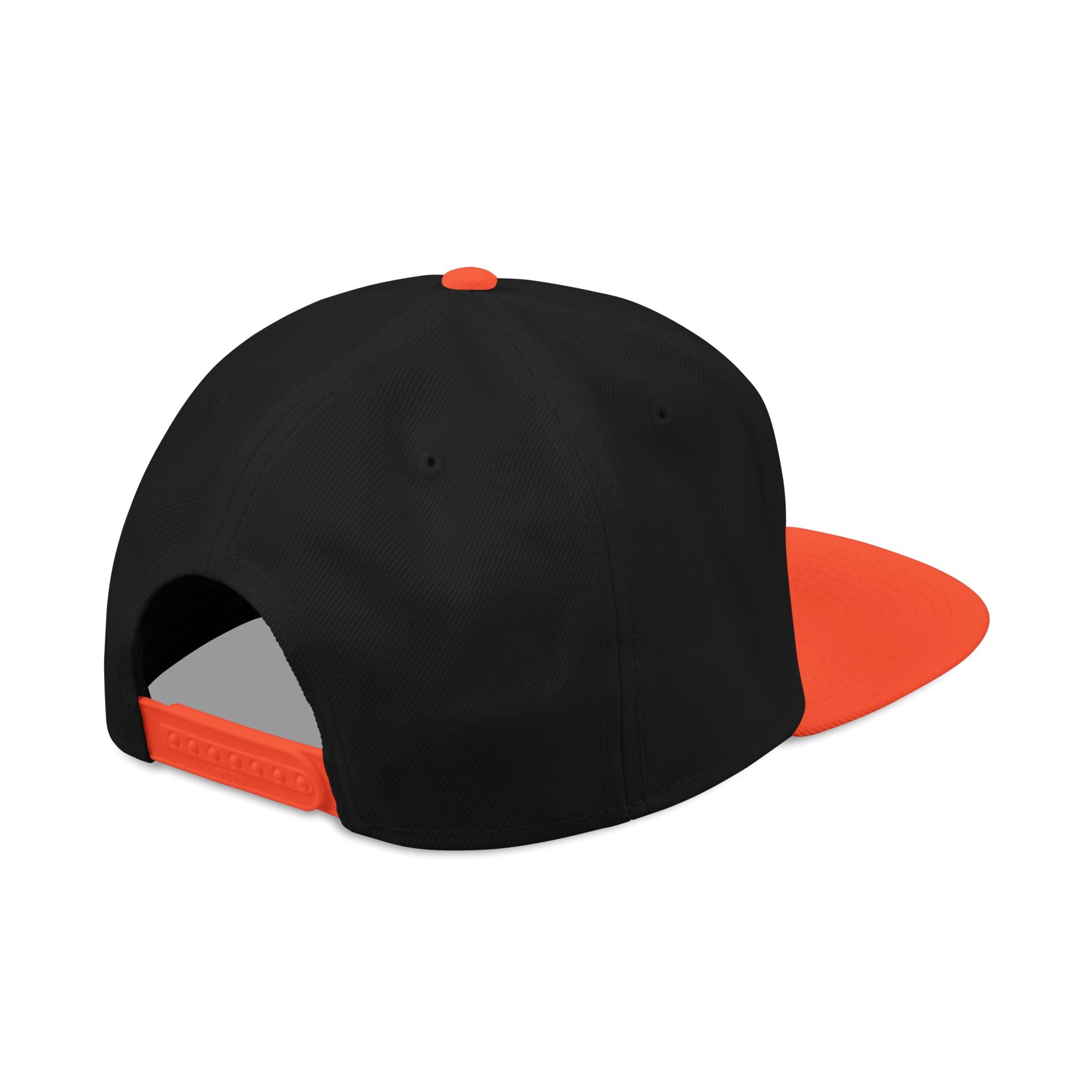 Embroidered Nova Snapback Hat – Black/Charcoal Flat Brim Cap