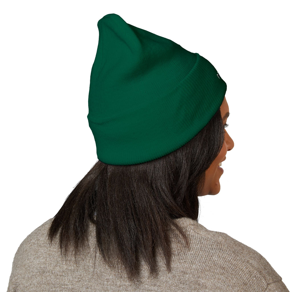 Embroidered Nova Cuffed Beanie — Classic Knit Winter Hat