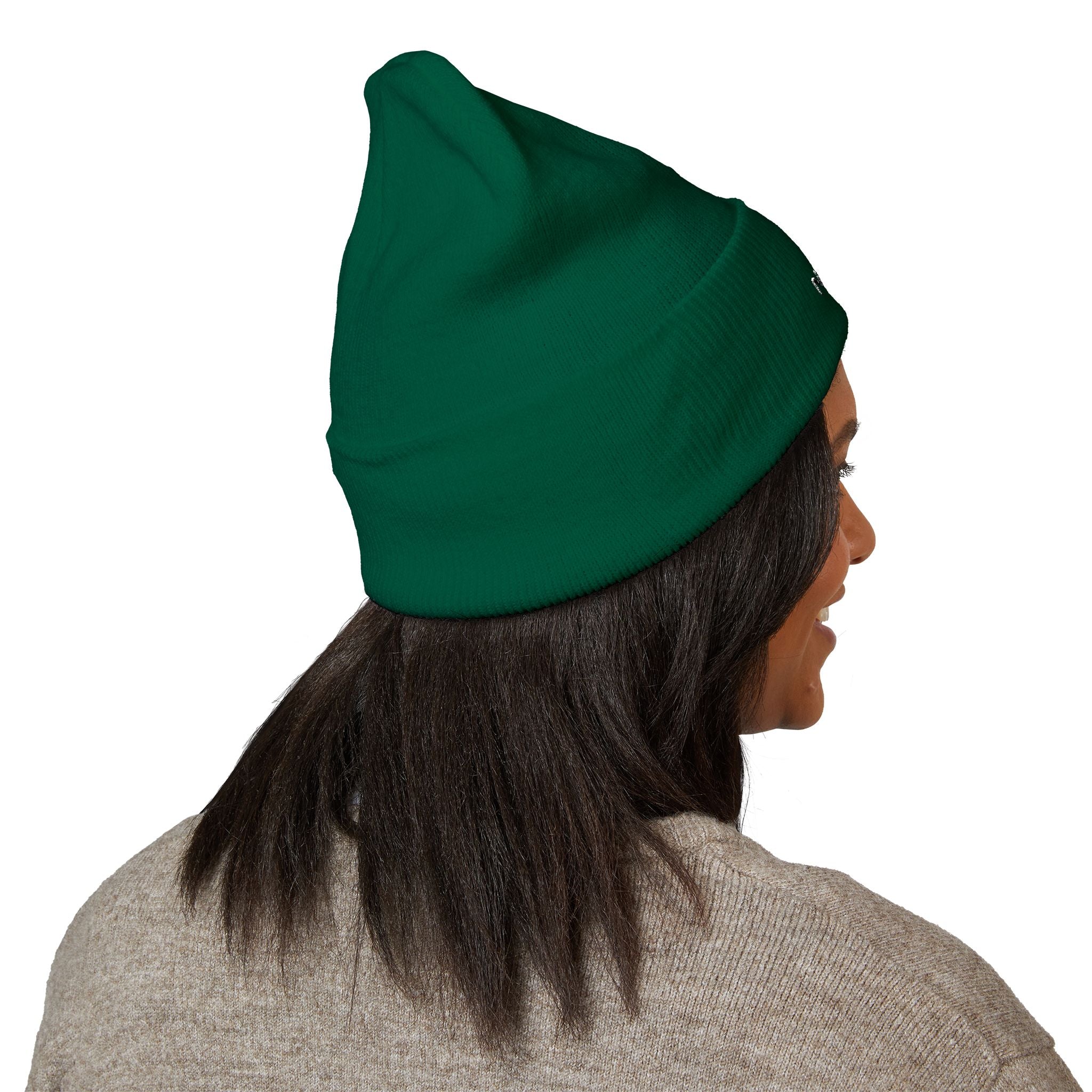 Embroidered Nova Cuffed Beanie — Classic Knit Winter Hat