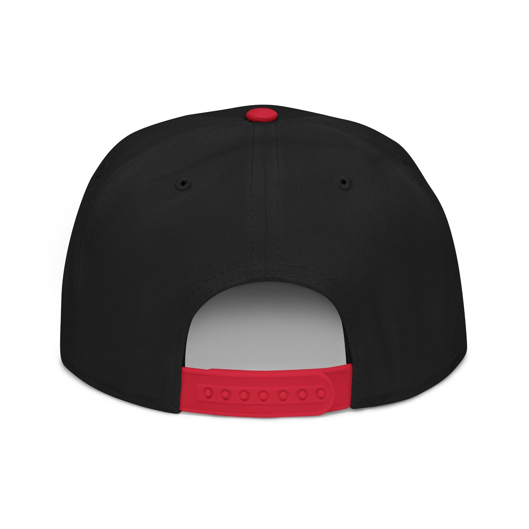 Embroidered Nova Snapback Hat – Black/Charcoal Flat Brim Cap