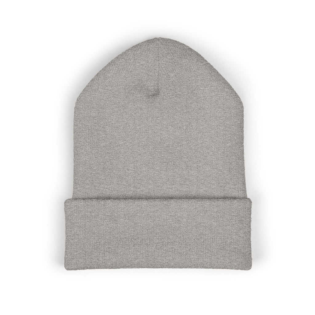 Embroidered Nova Cuffed Beanie — Classic Knit Winter Hat