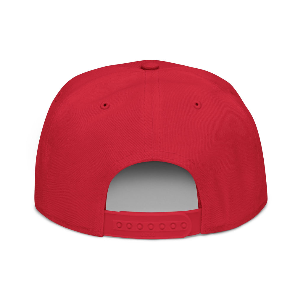 Embroidered Nova Snapback Hat – Black/Charcoal Flat Brim Cap