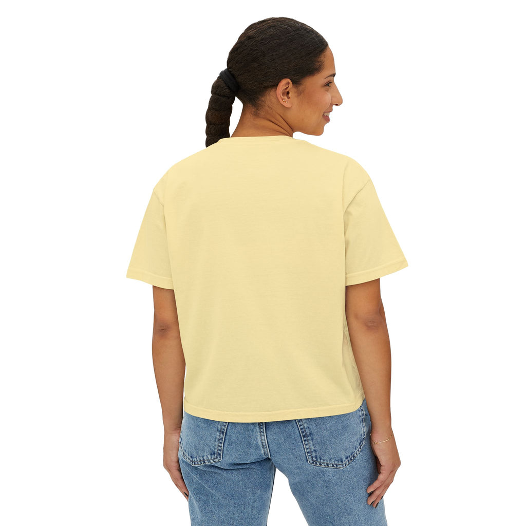 Nova Logo Women's Boxy Tee - Minimalist Graphic Crop T-Shirt