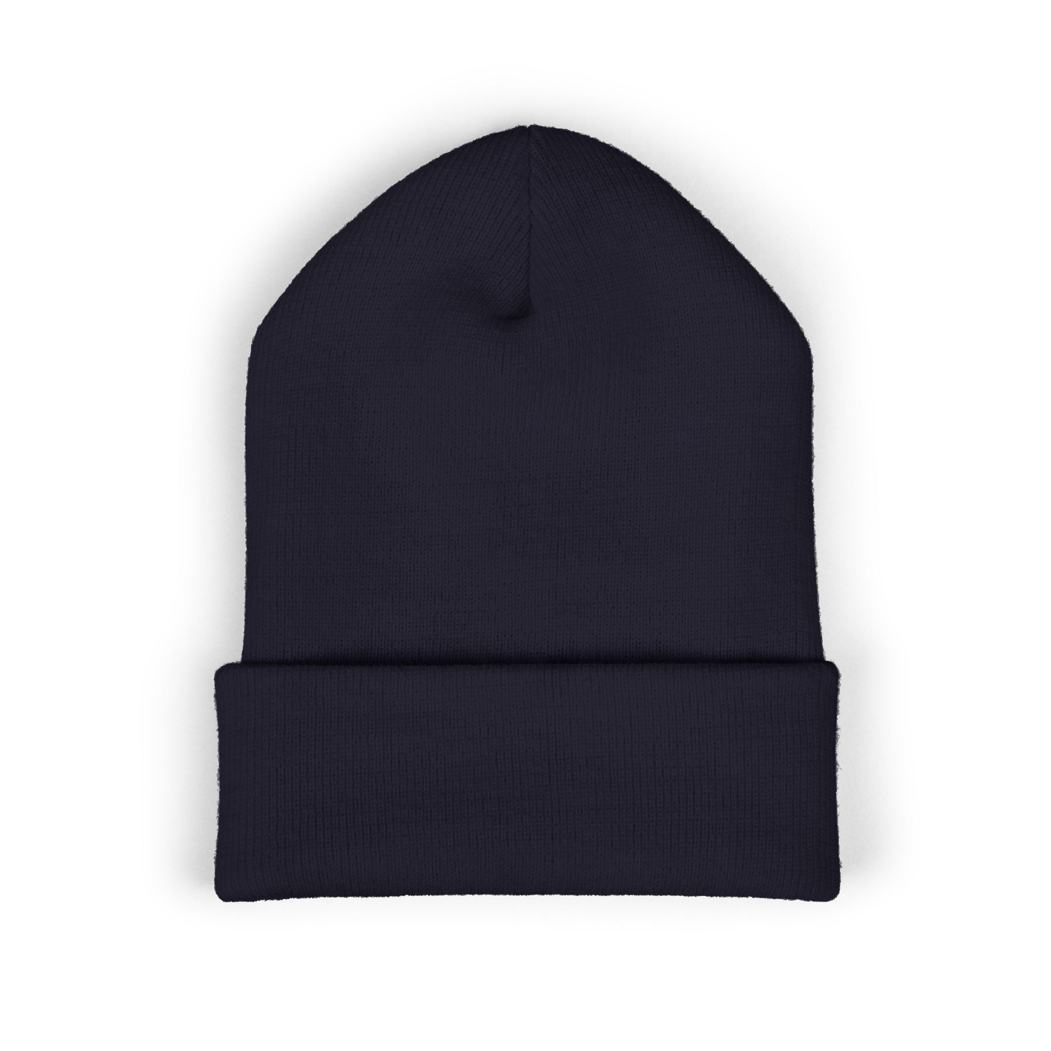 Embroidered Nova Cuffed Beanie — Classic Knit Winter Hat