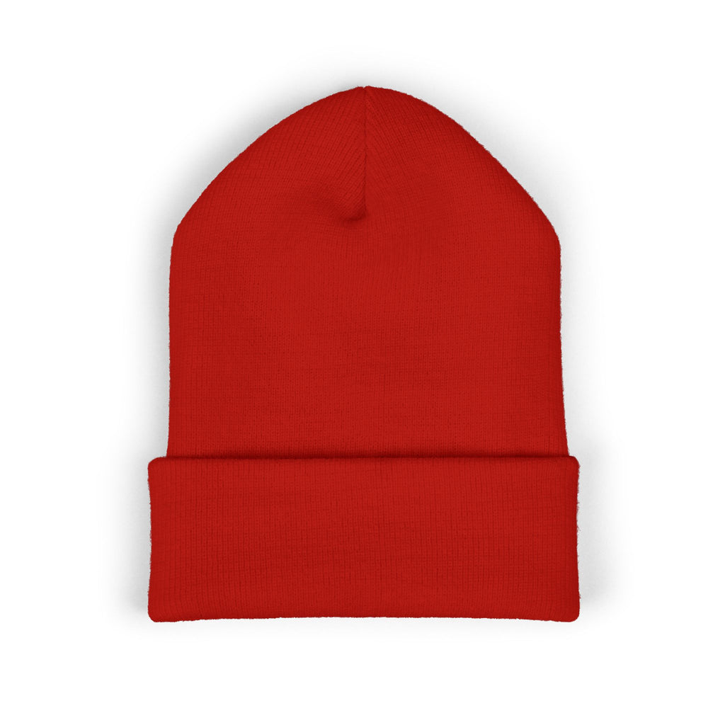 Embroidered Nova Cuffed Beanie — Classic Knit Winter Hat