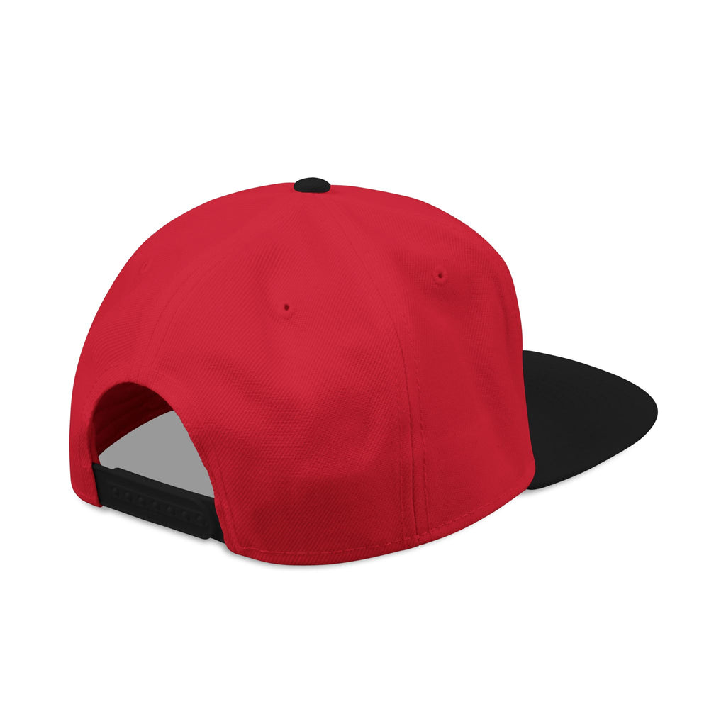 Embroidered Nova Snapback Hat – Black/Charcoal Flat Brim Cap