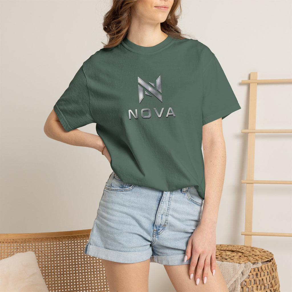 Nova  T-Shirt — Metallic Geometric Back Graphic Tee