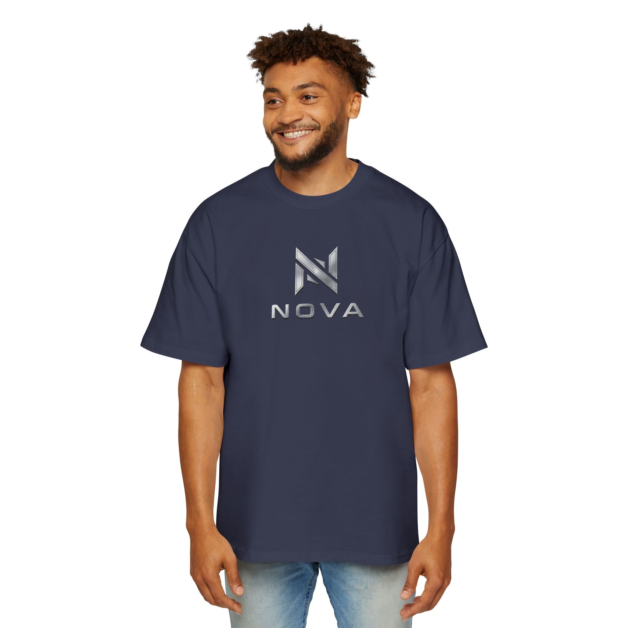 Nova  Tee — Minimalist Men's Oversized White T-Shirt