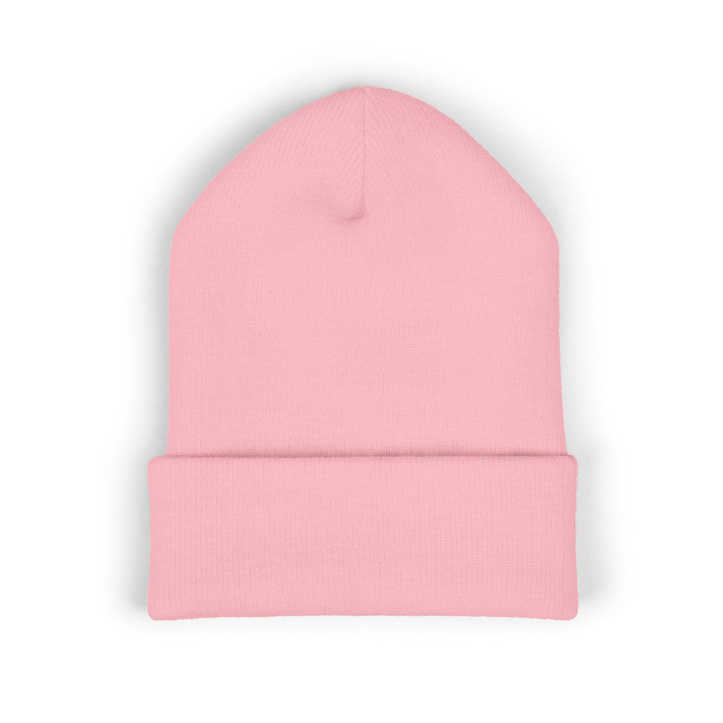 Embroidered Nova Cuffed Beanie — Classic Knit Winter Hat