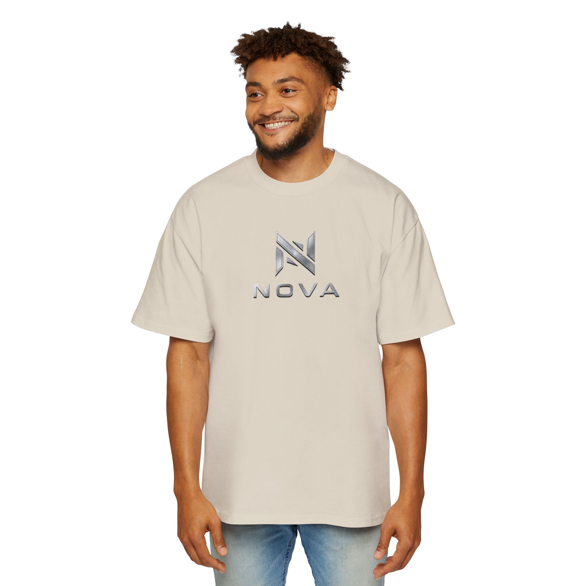Nova  Tee — Minimalist Men's Oversized White T-Shirt