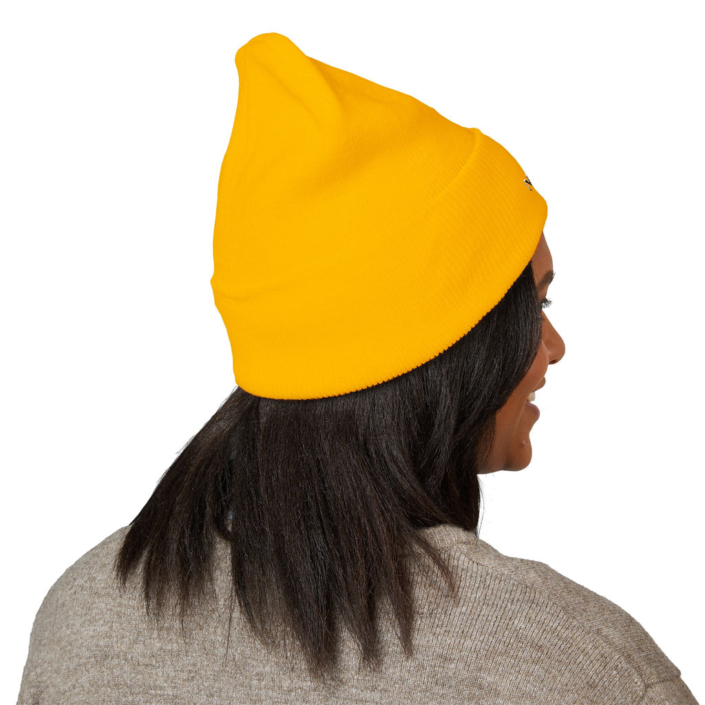 Embroidered Nova Cuffed Beanie — Classic Knit Winter Hat
