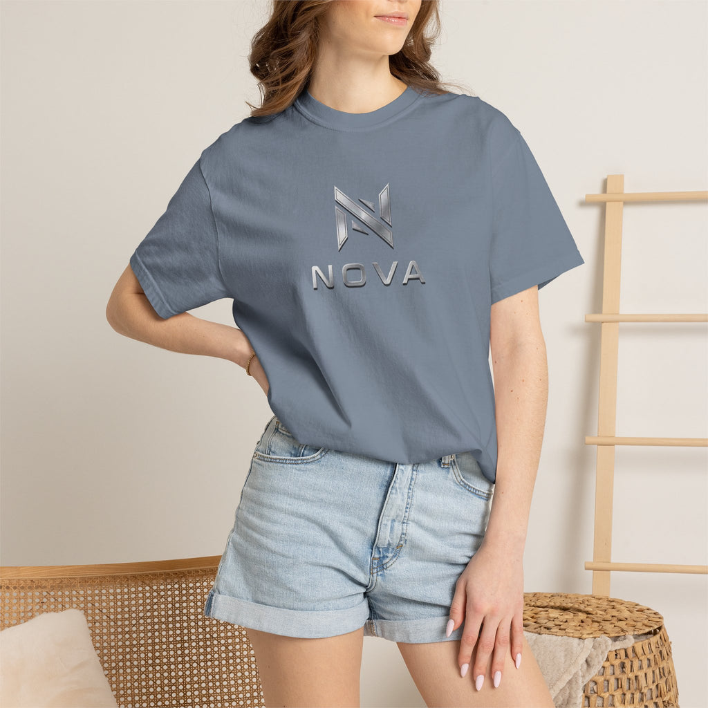 Nova  T-Shirt — Metallic Geometric Back Graphic Tee