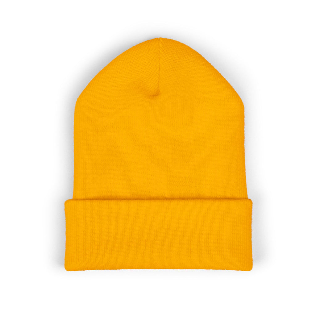 Embroidered Nova Cuffed Beanie — Classic Knit Winter Hat