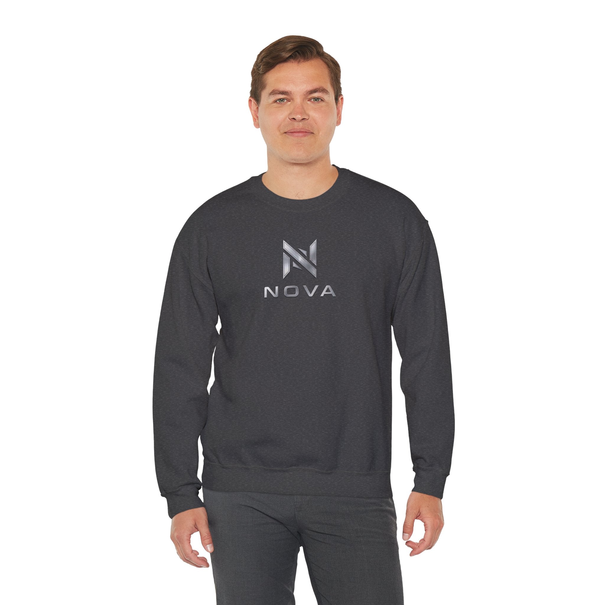 Nova  Crewneck Sweatshirt — Metallic Monogram Graphic