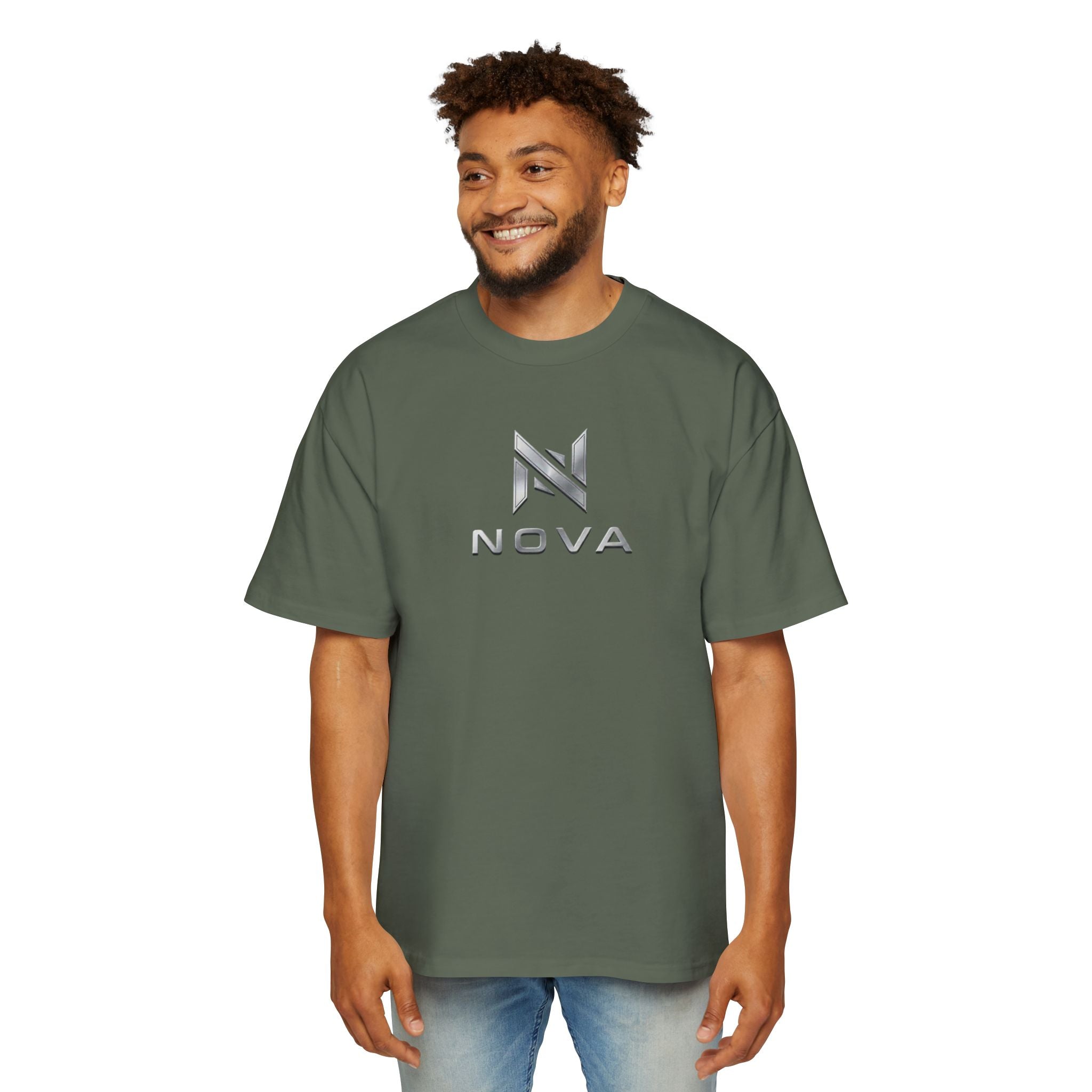 Nova  Tee — Minimalist Men's Oversized White T-Shirt
