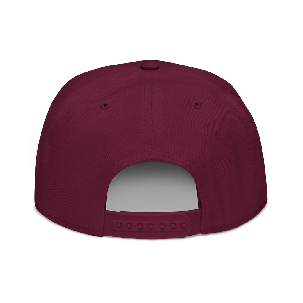 Embroidered Nova Snapback Hat – Black/Charcoal Flat Brim Cap