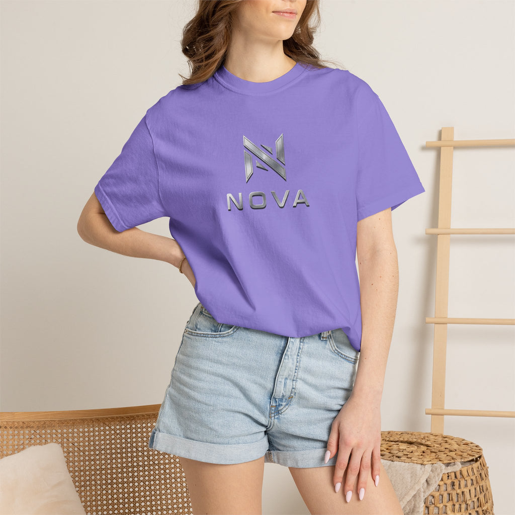 Nova  T-Shirt — Metallic Geometric Back Graphic Tee