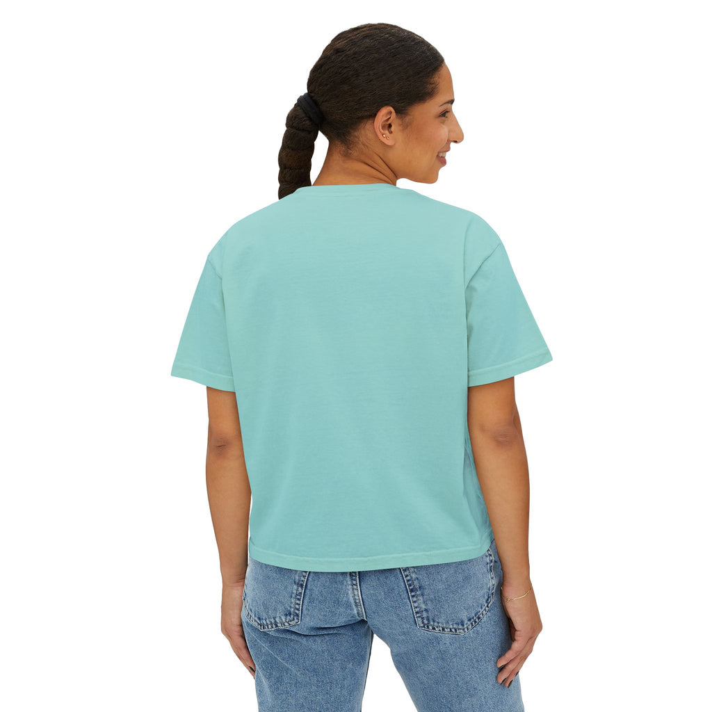 Nova Logo Women's Boxy Tee - Minimalist Graphic Crop T-Shirt