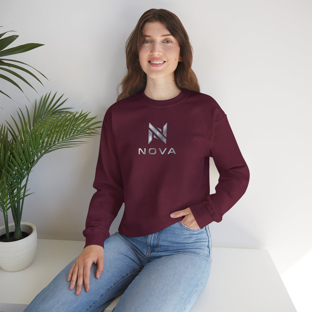Nova  Crewneck Sweatshirt — Metallic Monogram Graphic