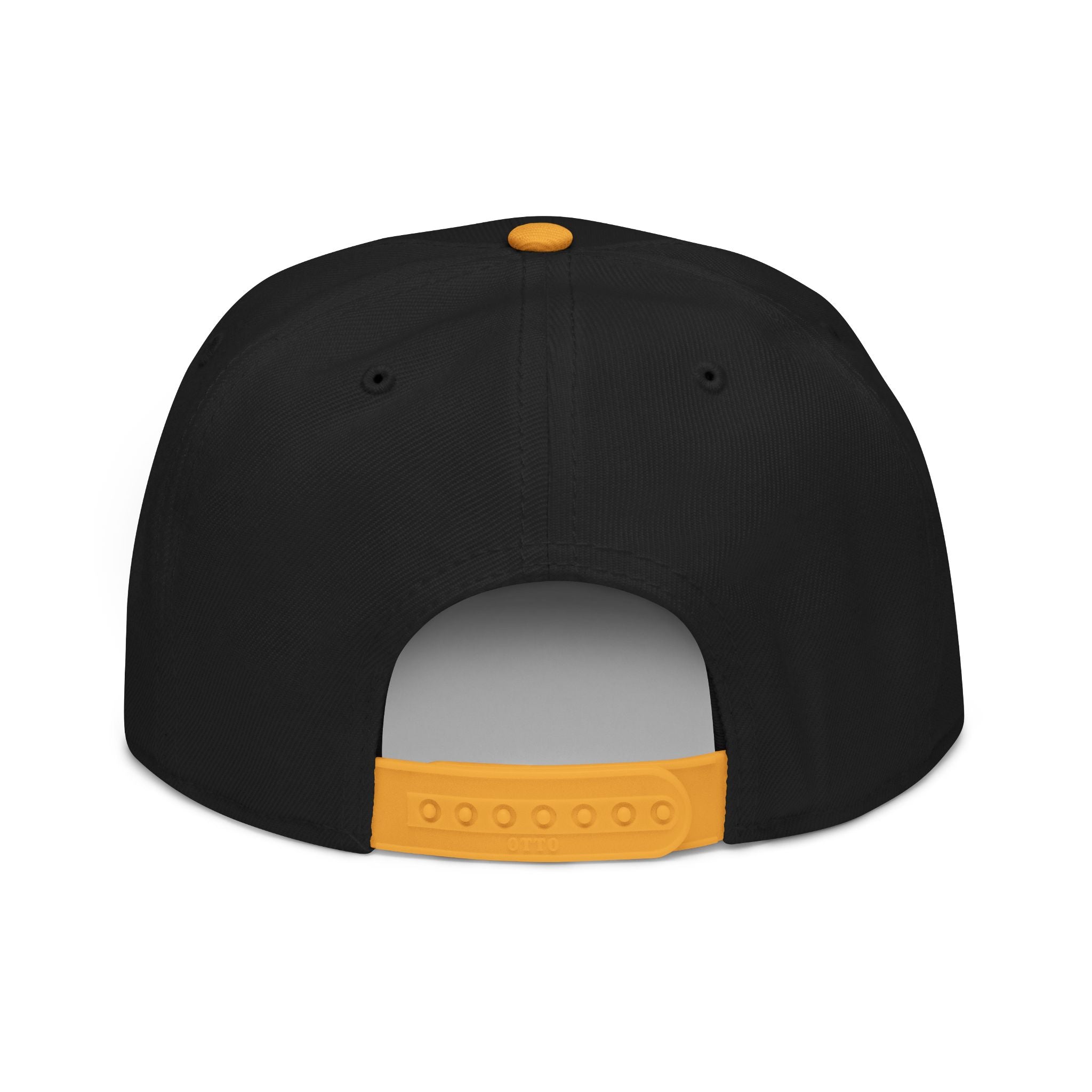 Embroidered Nova Snapback Hat – Black/Charcoal Flat Brim Cap