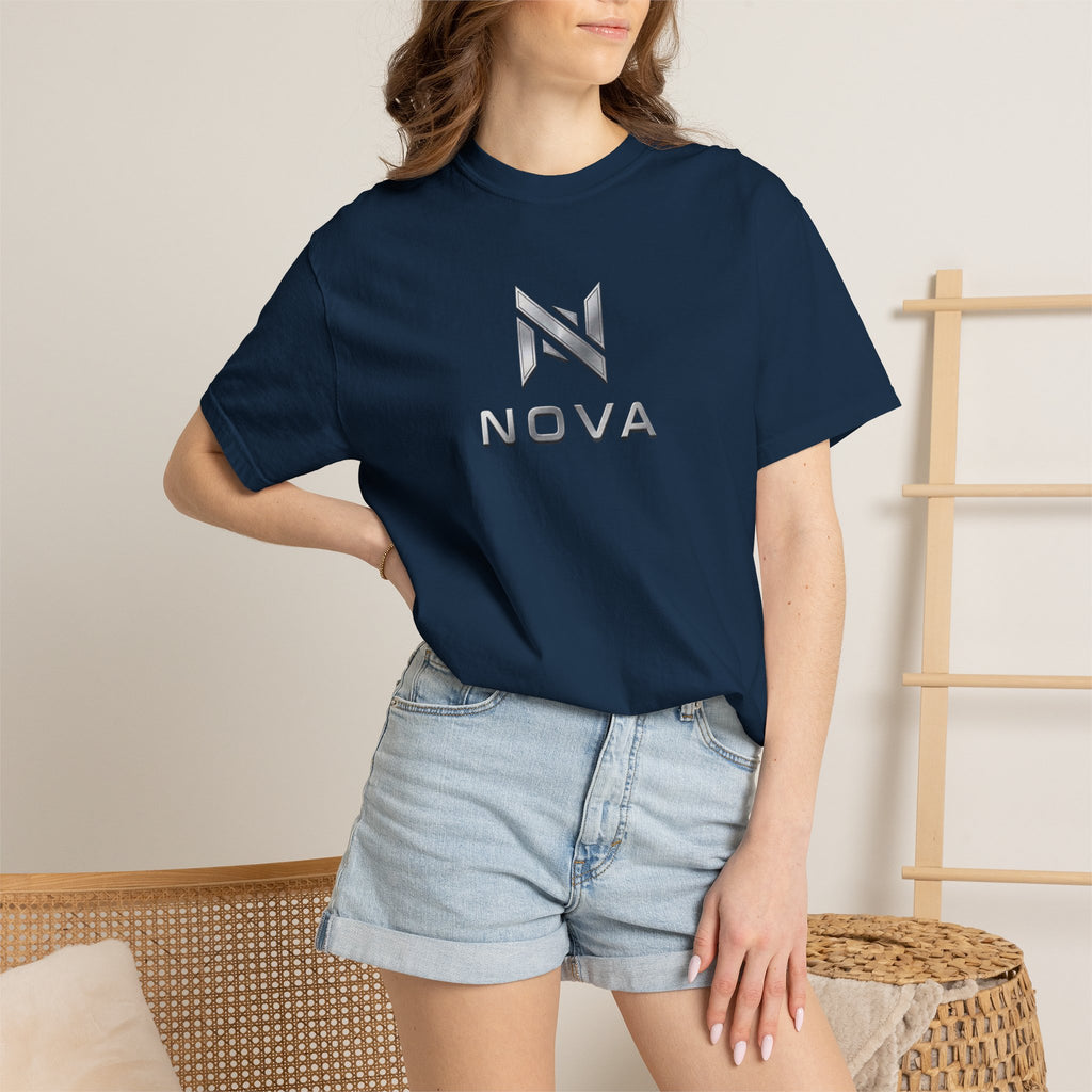 Nova  T-Shirt — Metallic Geometric Back Graphic Tee