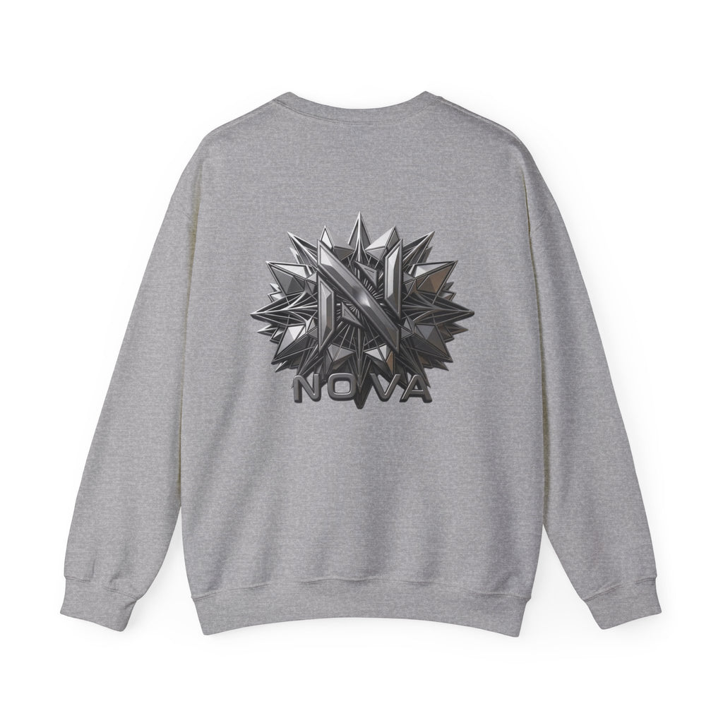 Nova  Crewneck Sweatshirt — Metallic Monogram Graphic