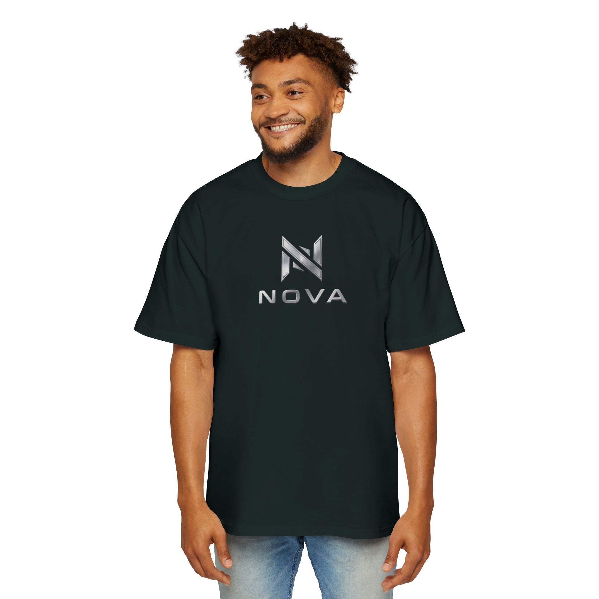 Nova  Tee — Minimalist Men's Oversized White T-Shirt