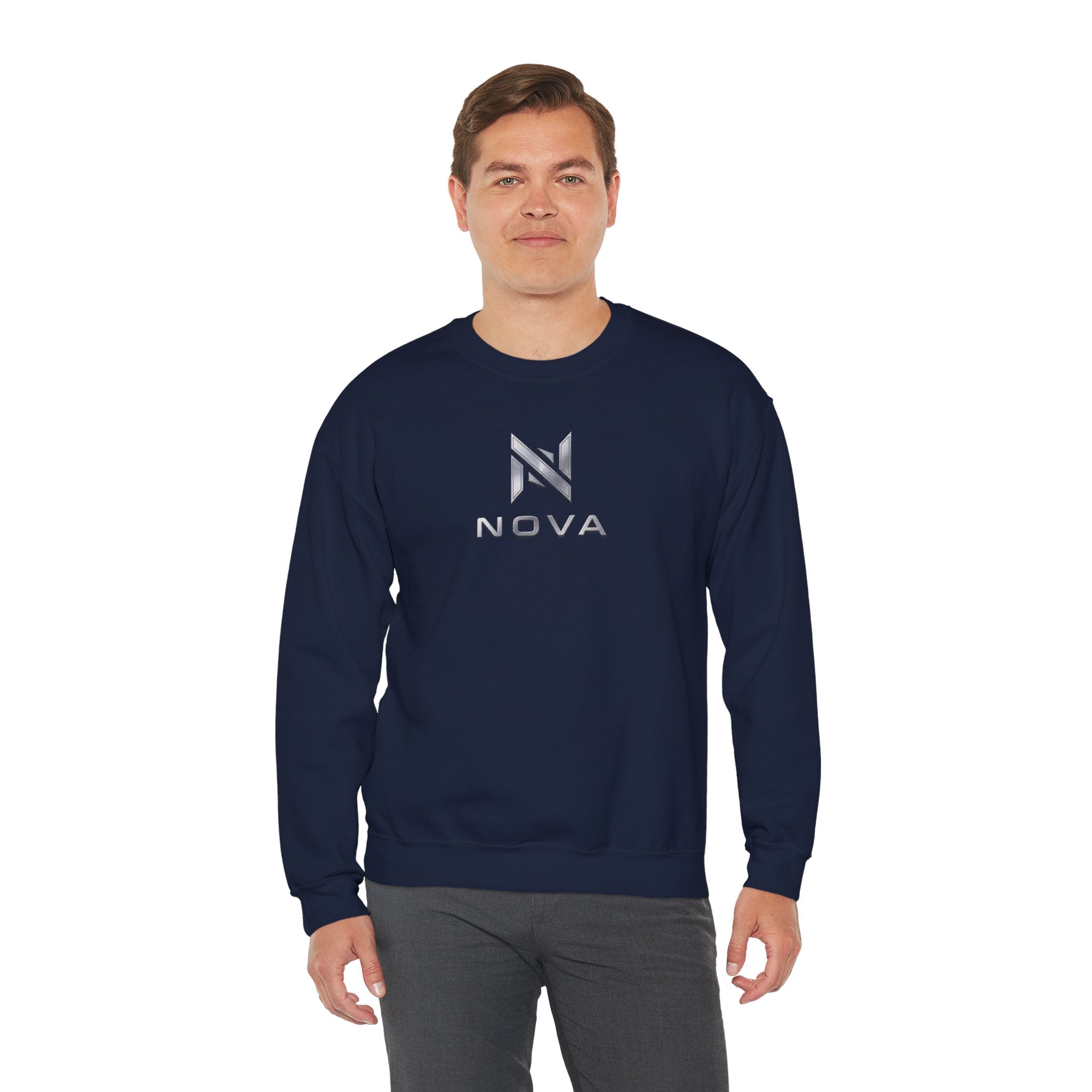 Nova  Crewneck Sweatshirt — Metallic Monogram Graphic
