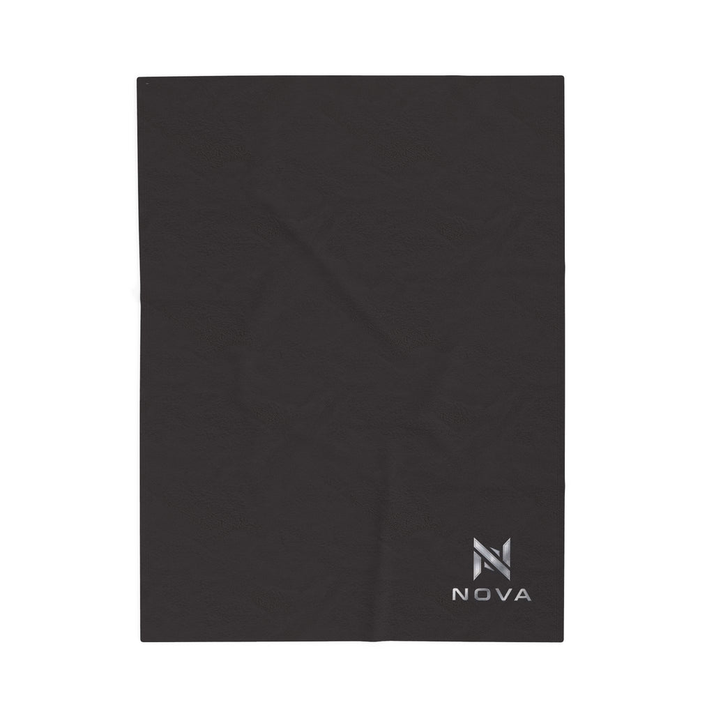 Plush Blanket — Minimal Nova Logo Velveteen Throw