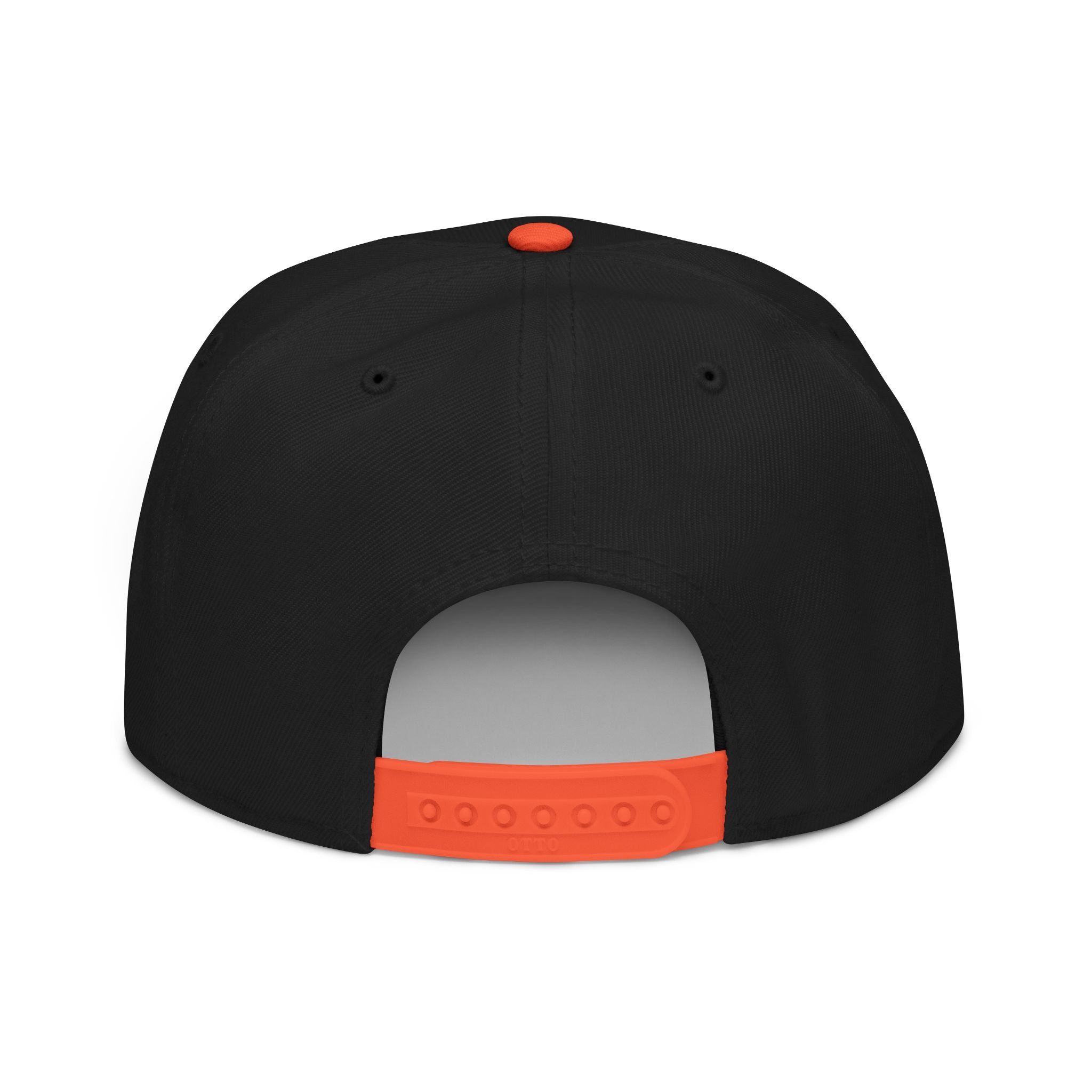 Embroidered Nova Snapback Hat – Black/Charcoal Flat Brim Cap