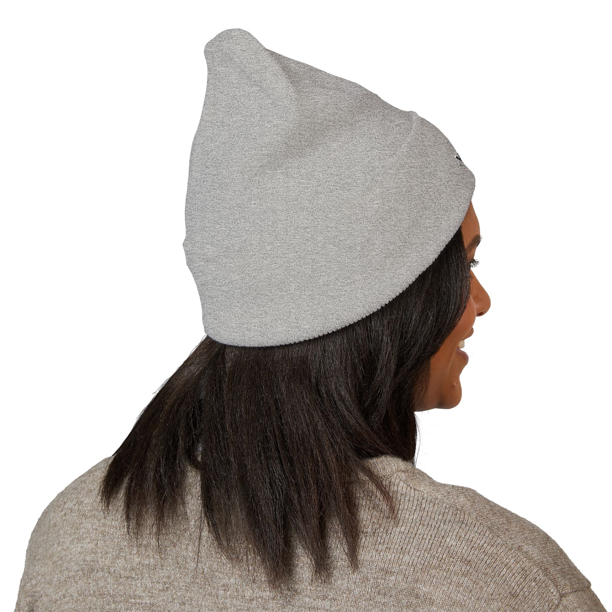 Embroidered Nova Cuffed Beanie — Classic Knit Winter Hat