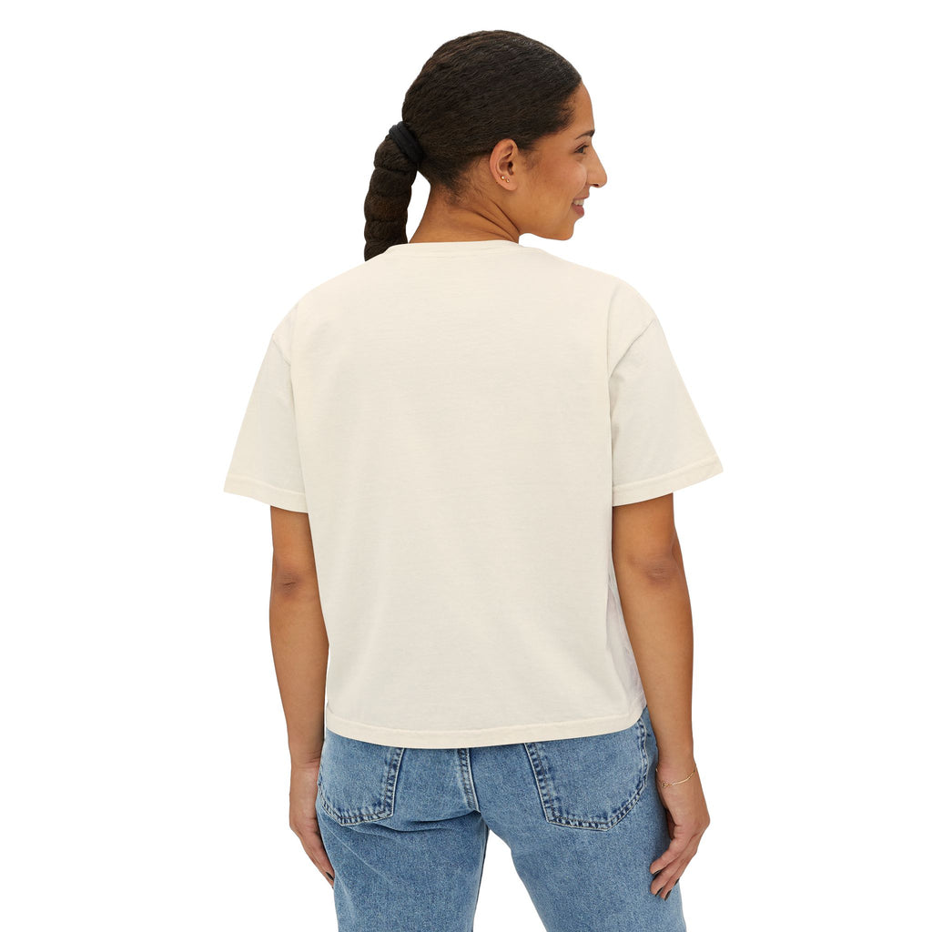 Nova Logo Women's Boxy Tee - Minimalist Graphic Crop T-Shirt