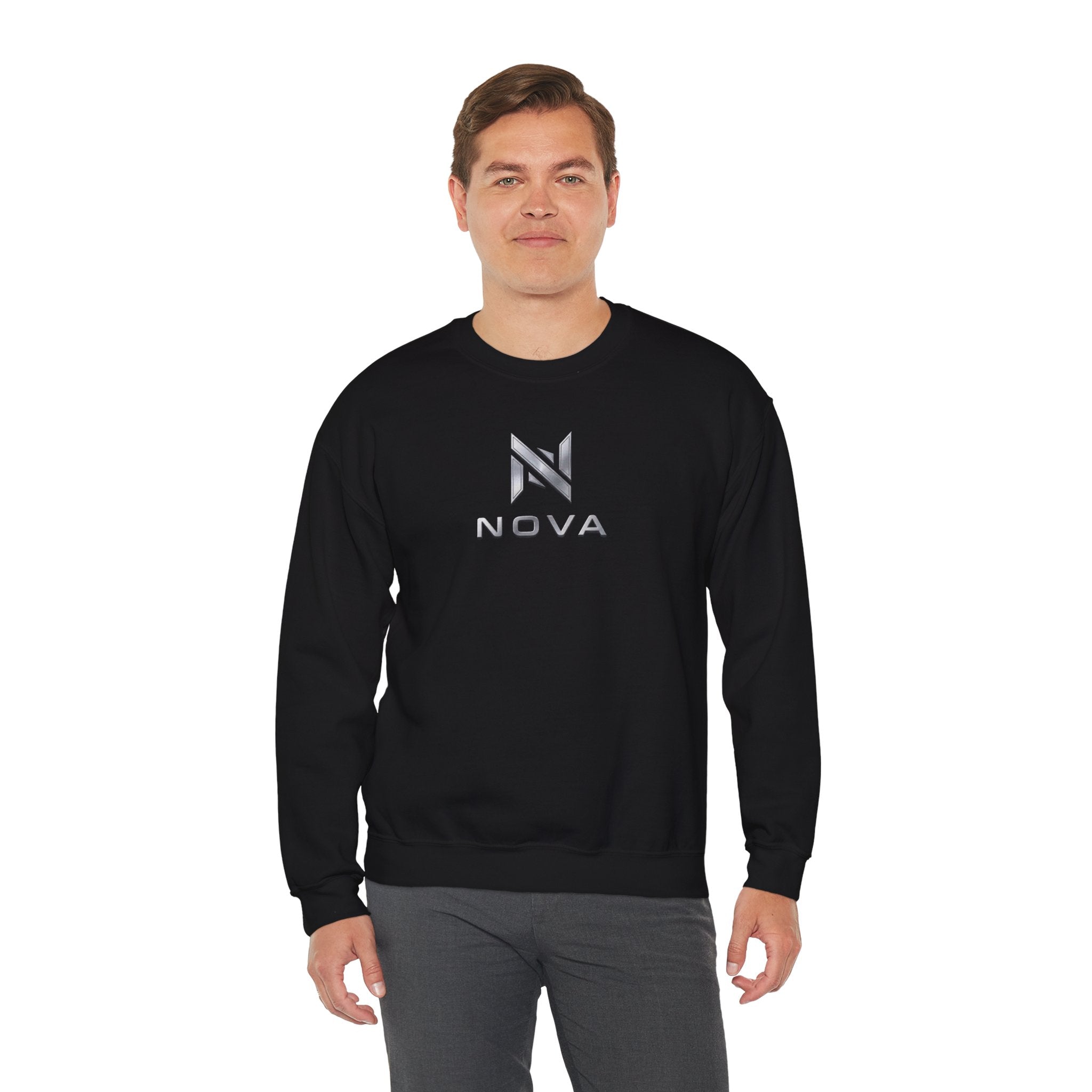 Nova  Crewneck Sweatshirt — Metallic Monogram Graphic