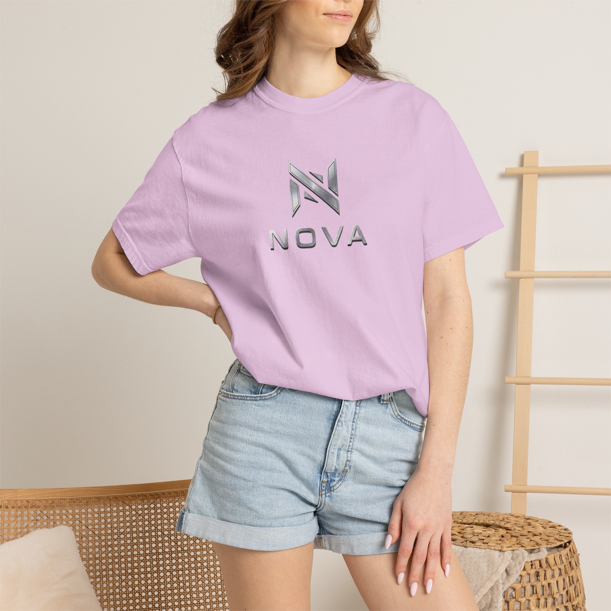Nova  T-Shirt — Metallic Geometric Back Graphic Tee