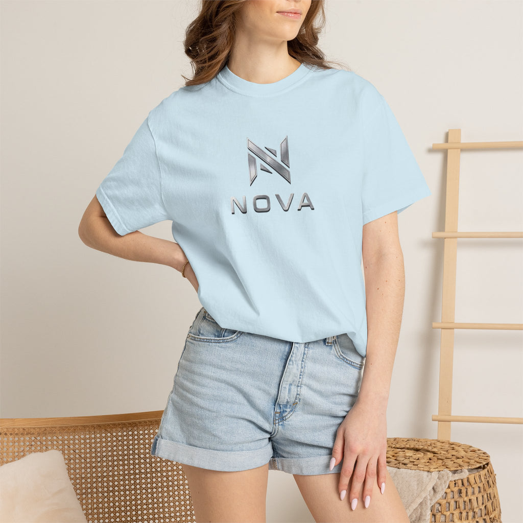 Nova  T-Shirt — Metallic Geometric Back Graphic Tee